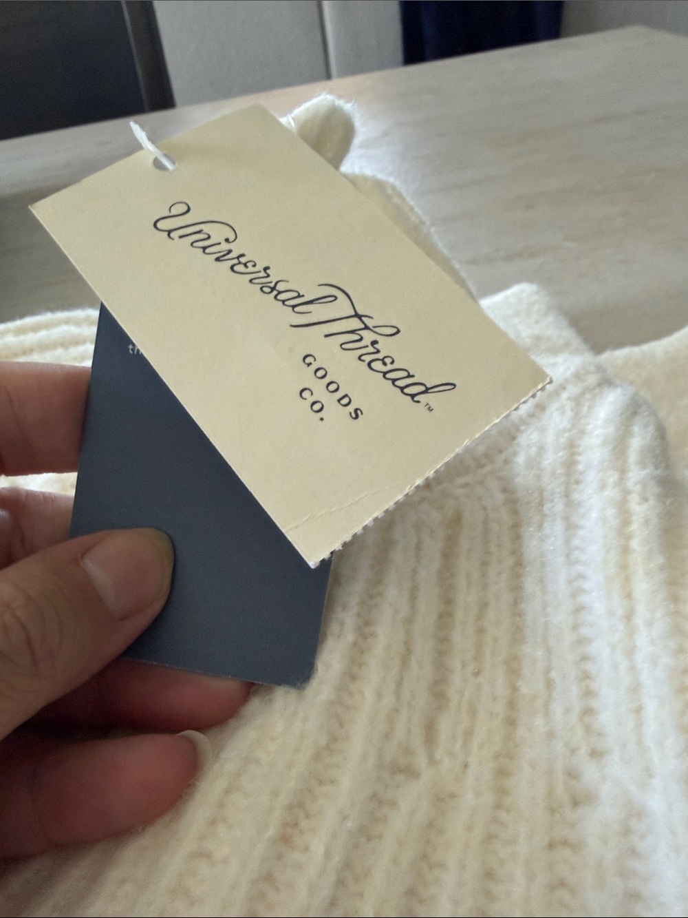 Universal Thread Cream Turtleneck Rib-Knit Sweater - Picture 5 of 7